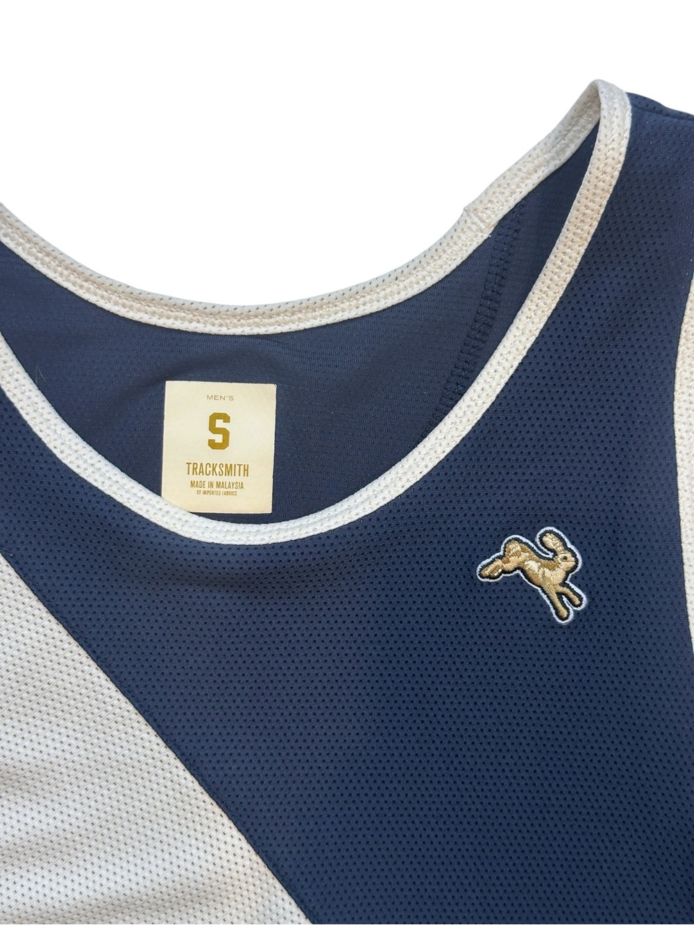 Tracksmith Van Cortlandt Racing Singlet Mesh Running Tank in Navy Men’s Small - Picture 3 of 6
